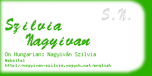 szilvia nagyivan business card