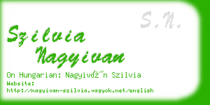 szilvia nagyivan business card